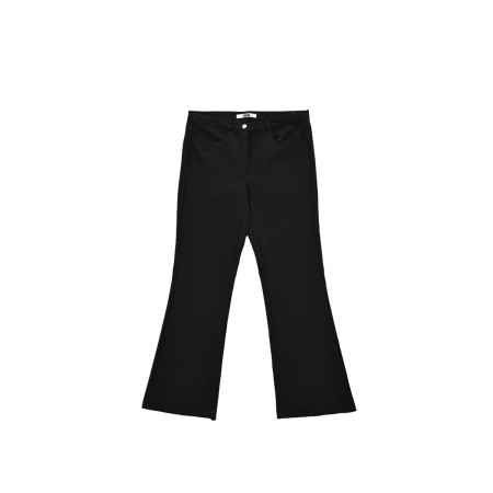 EYELET BOOTCUT PANTS_BLACK la chaussure