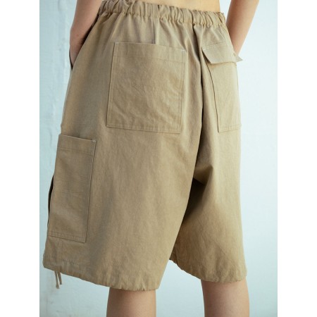 LOW WAIST CARGO SHORTS_BEIGE livraison et retour toujours gratuits