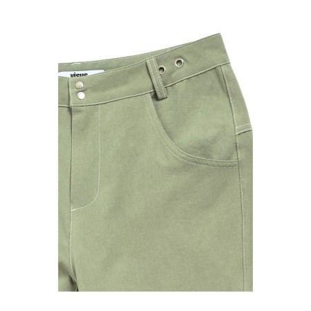 STITCH LOWRISE COTTON PANTS_FROSTY GREEN prix