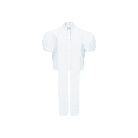 FRILL TIE BLOUSE_WHITE ouvre sa boutique