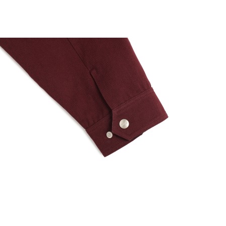 STRING COTTON TWILL FIELD JACKET_BURGUNDY de pas cher