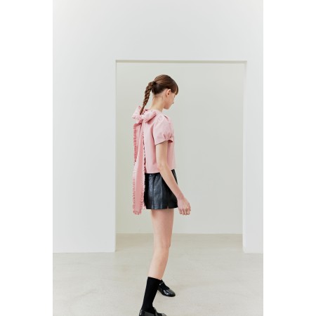 FRILL TIE BLOUSE_PINK l'achat 