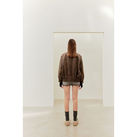 VINTAGE LEATHER BLOUSON_BROWN la chaussure