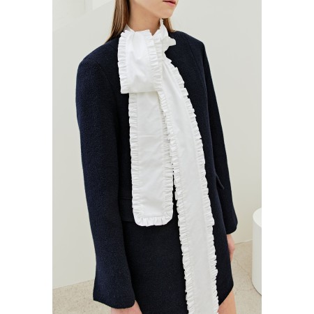 FRILL TIE BLOUSE_WHITE ouvre sa boutique