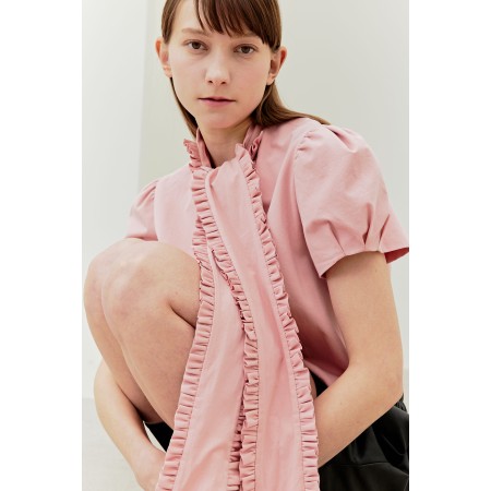 FRILL TIE BLOUSE_PINK l'achat 