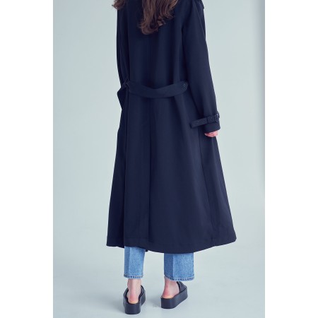 MAXI TRENCH COAT_BLACK en linge