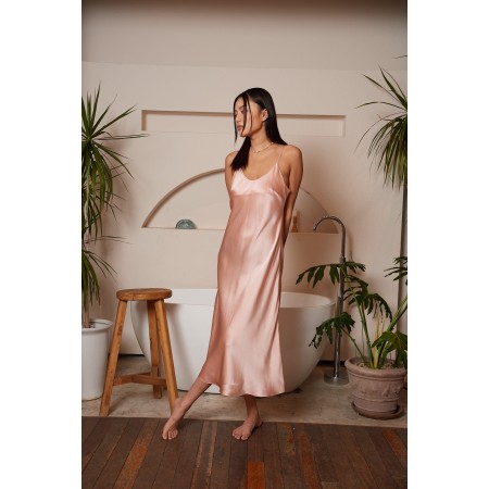 ROSE GOLD SILK SLIP DRESS commande en ligne