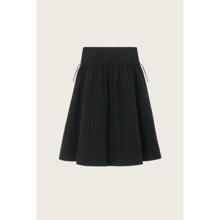 STRING MIDI YOKE SKIRT_BLACK la chaussure