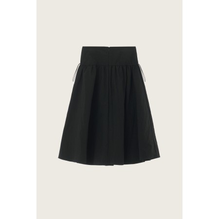 STRING MIDI YOKE SKIRT_BLACK la chaussure