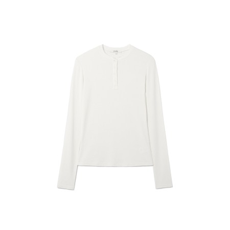 HENRY NECK LONG SLEEVE T-SHIRT_WHITE france