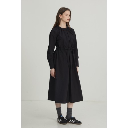 SHIRRING SHIRT DRESS_BLACK Venez découvrir notre 