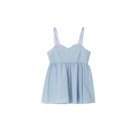 HEART STRAP PEPLUM TOP_BLUE Le MVP de beaucoup