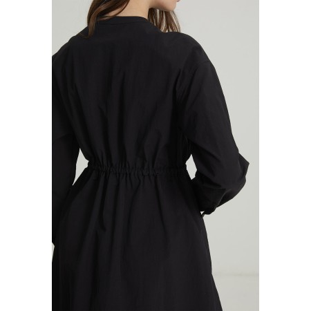 SHIRRING SHIRT DRESS_BLACK Venez découvrir notre 