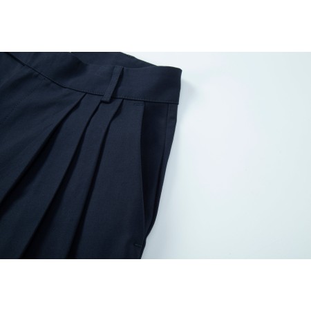 COTTON PINTUCK PANTS_NAVY hantent personnes