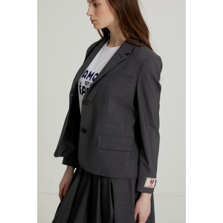 TAILORED SUIT JACKET_GREY ou a consommer sur place