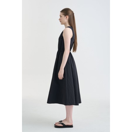 STRING MIDI DRESS_BLACK pas chere