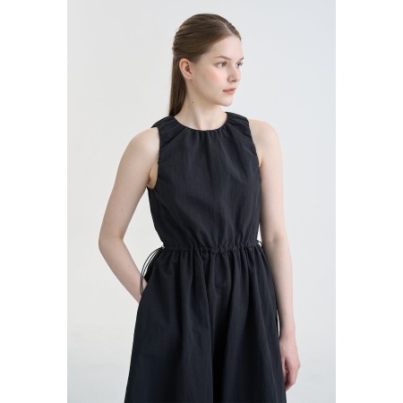 STRING MIDI DRESS_BLACK pas chere