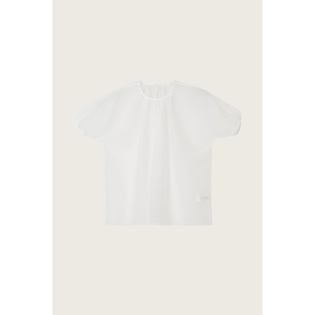 LAYERED SHEER TOP_WHITE de pas cher