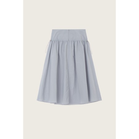 STRING MIDI YOKE SKIRT_GREY rembourrage situé sous