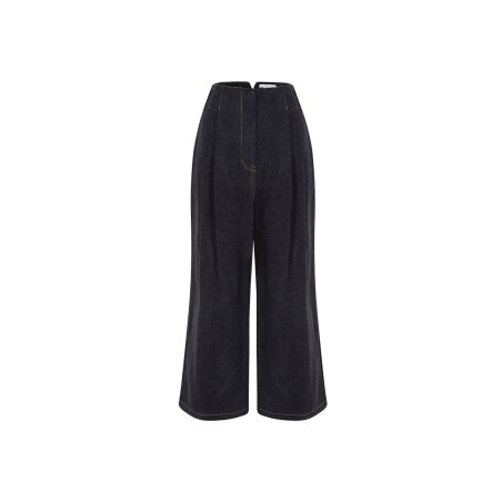 V DENIM PANTS_BLACK de technologie