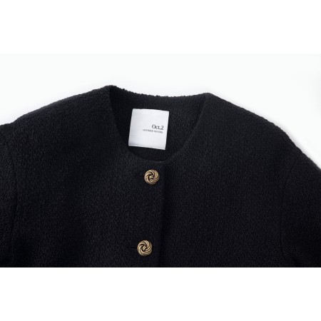 BOUCLE TWEED JACKET_BLACK vente chaude votre 