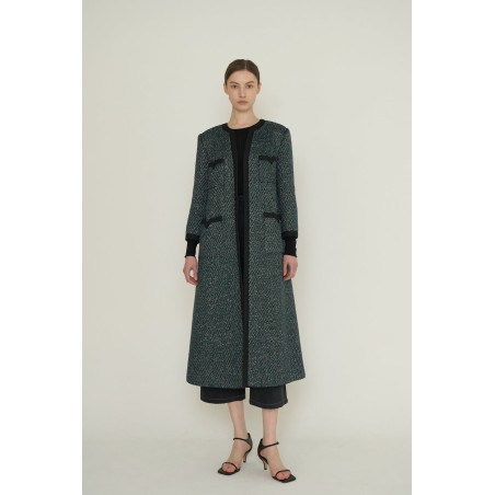 V TWEED COAT_GREEN des créatures d'habitude