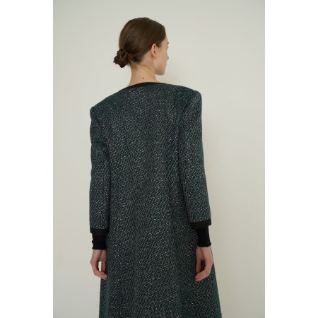 V TWEED COAT_GREEN des créatures d'habitude