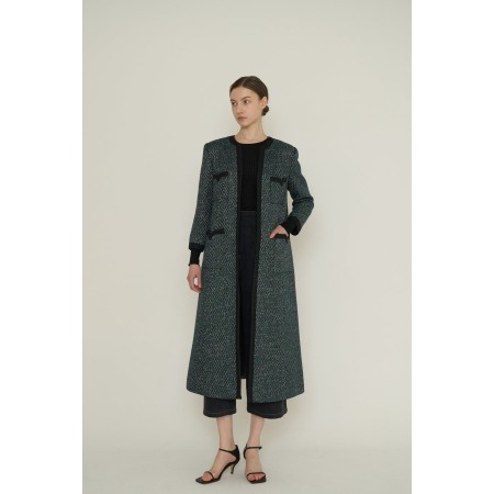 V TWEED COAT_GREEN des créatures d'habitude