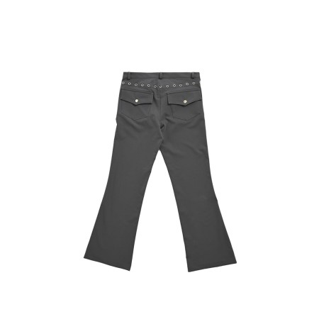 EYELET BOOTCUT PANTS_CHARCOAL pas cher