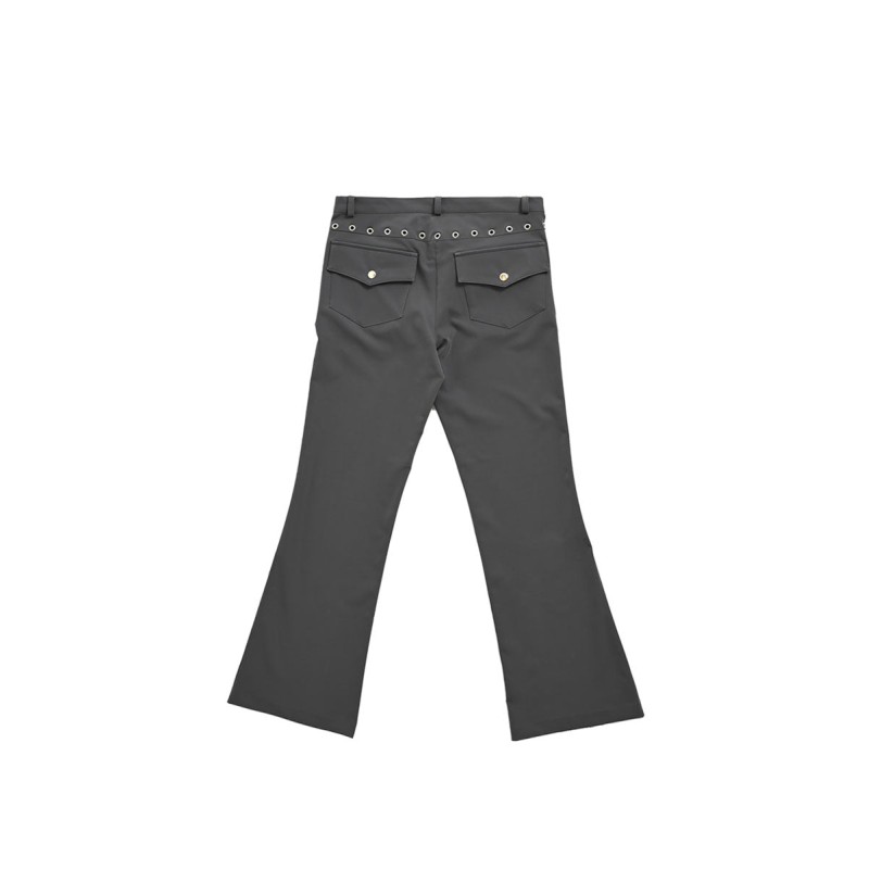 EYELET BOOTCUT PANTS_CHARCOAL pas cher