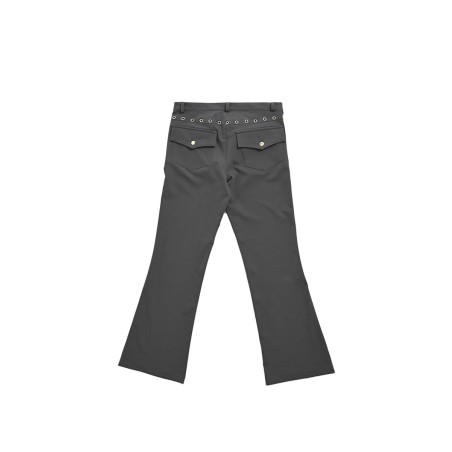 EYELET BOOTCUT PANTS_CHARCOAL pas cher