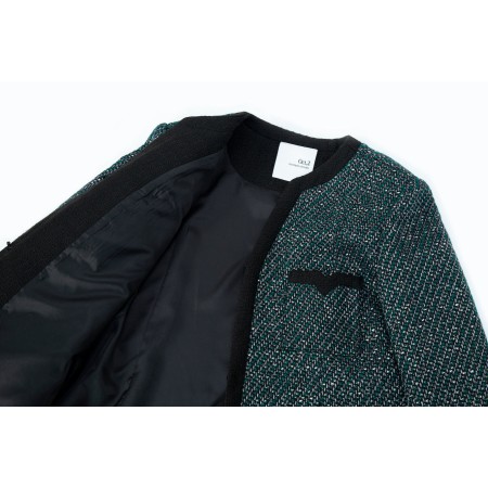 V TWEED COAT_GREEN des créatures d'habitude