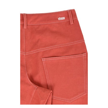 STITCH LOWRISE COTTON PANTS_RED CLAY en ligne