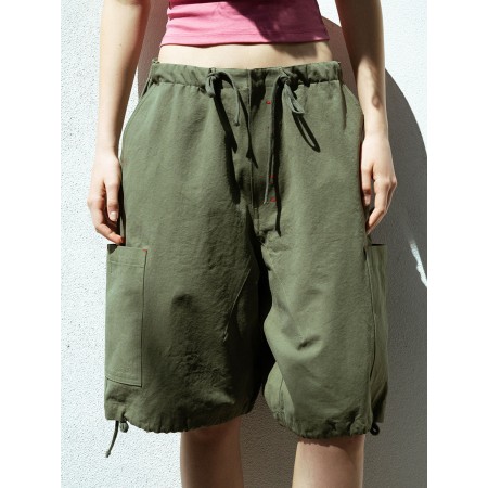 LOW WAIST CARGO SHORTS_KHAKI en stock