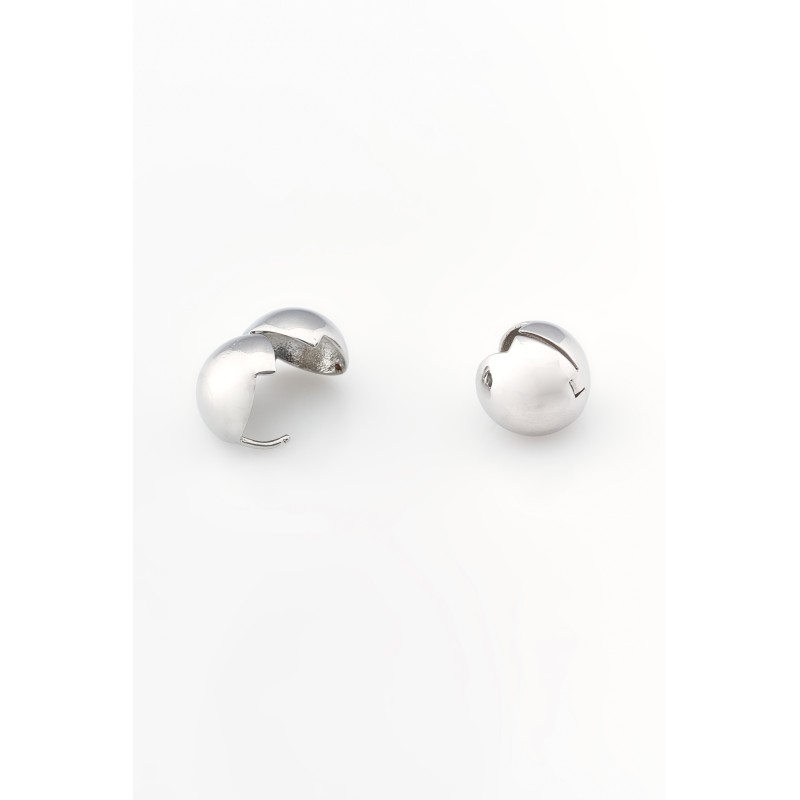 BALL CRUNCH EARRINGS_SILVER pas cher chine