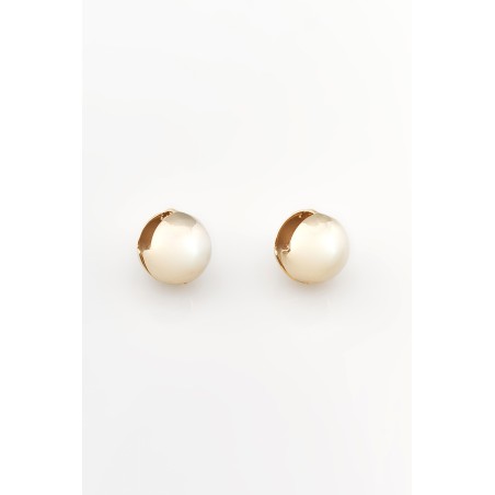 BALL CRUNCH EARRINGS_GOLD la livraison gratuite