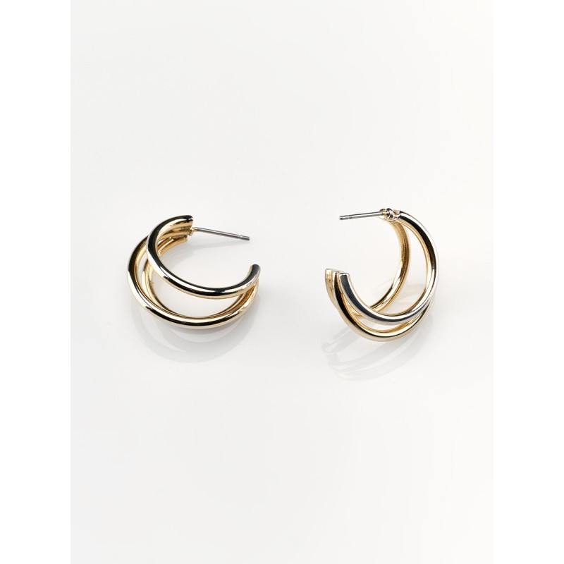 TRIPLE YUYA EARRINGS_GOLD en stock