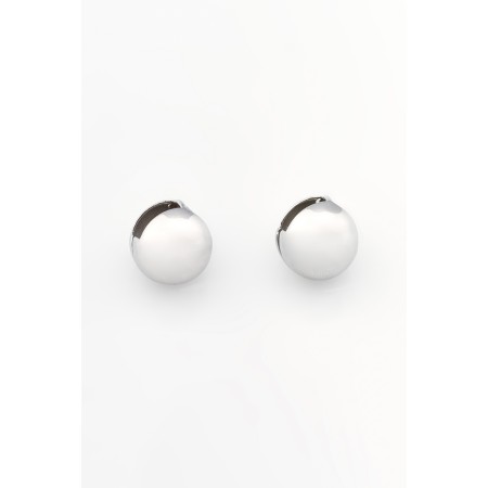 BALL CRUNCH EARRINGS_SILVER pas cher chine