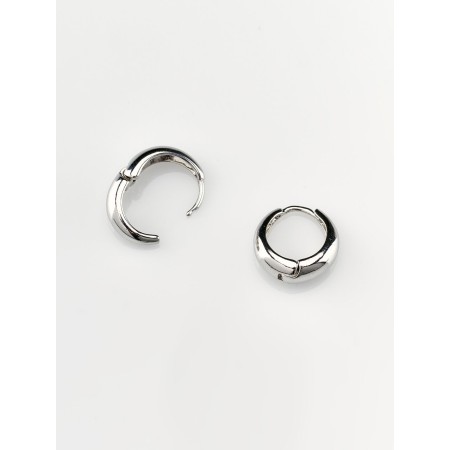 BASIC RING EARRINGS_SILVER plus qu'un jeu 