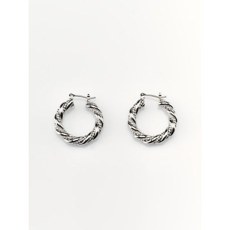 TWIST RING EARRINGS_SILVER des créatures d'habitude