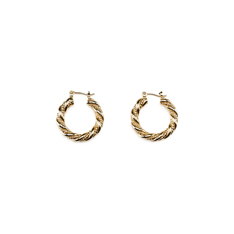 TWIST RING EARRINGS_GOLD la colonne vertébrale