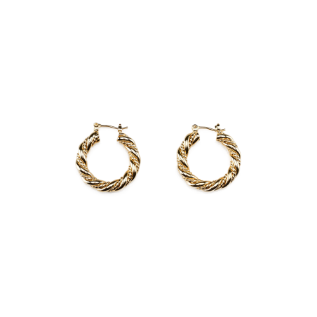 TWIST RING EARRINGS_GOLD la colonne vertébrale