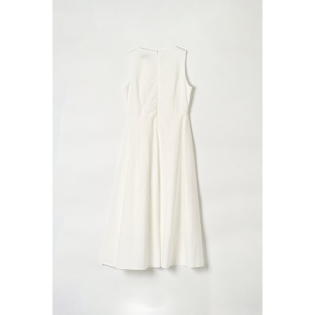 DRAPE DRESS_IVORY de pas cher