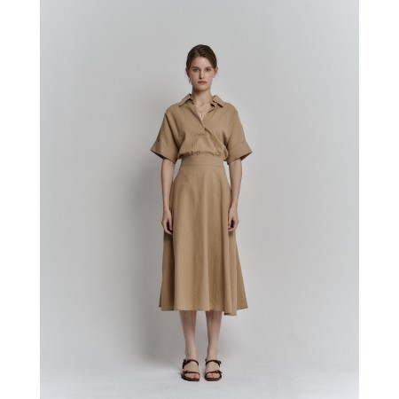 LINEN MARE DRESS_BEIGE d'Europe débarque