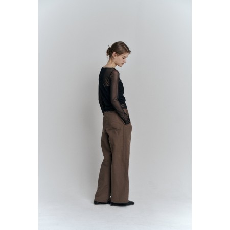 COZY PANTS_BROWN en ligne des produits 