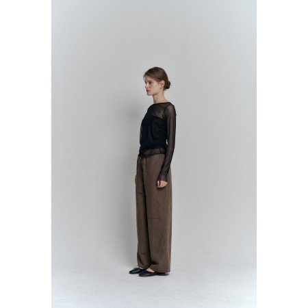 COZY PANTS_BROWN en ligne des produits 