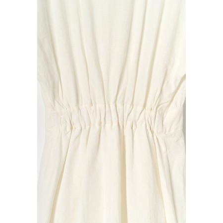 LINEN MARE DRESS_IVORY pas cheres