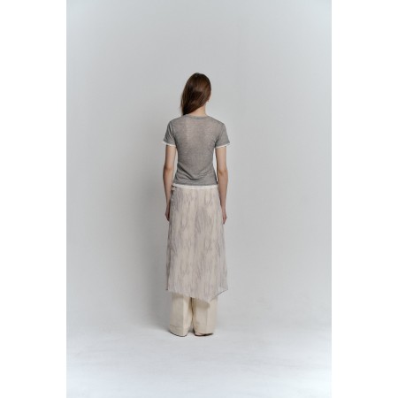 AVO GRADIENT WRAP SKIRT_GREY de l' environnement