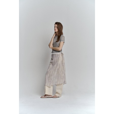 AVO GRADIENT WRAP SKIRT_GREY de l' environnement