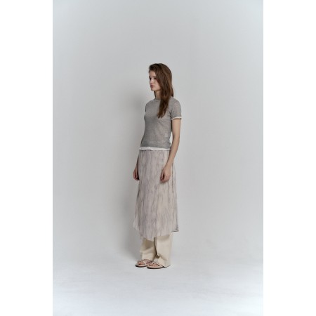 AVO GRADIENT WRAP SKIRT_GREY de l' environnement